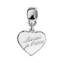 Charms Argent 925 Suspendu Coeur Maman Je t'aime