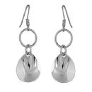 Boucles d'oreilles Argent 925 Pastille Ovale