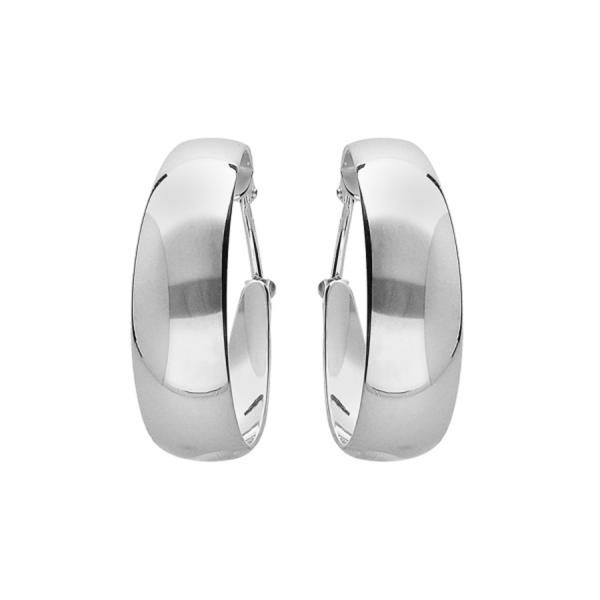 Boucles d'oreilles Argent 925 Créole Lisse 33 mm
