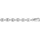 Bracelet Argent 925 Maille Grains de Café Creuse 7 mm