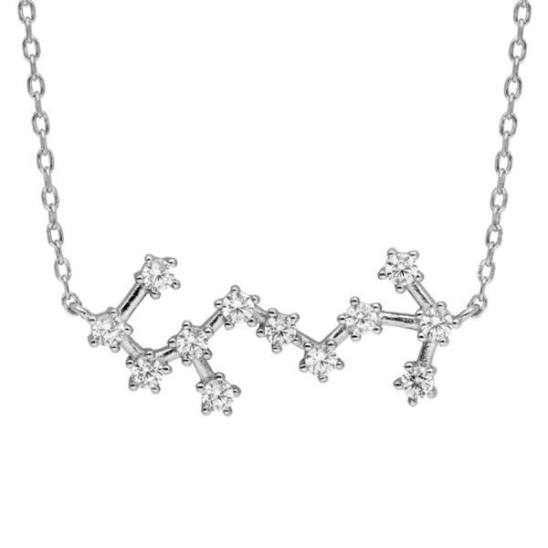 Collier Argent 925 Constellation Zodiaque Scorpion Zirconium Sertis