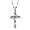 Collier Argent 925 + Pendentif Religieux Croix avec Christ