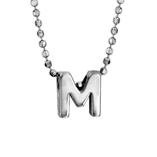 Collier Argent 925 Boules Initiale M