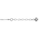 Chaîne de Cheville Argent 925 Pampille Trèfle