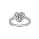 Bague Argent 925 et Zirconium Blanc Coeur