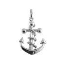 Pendentif Argent 925 Grosse Ancre Marine