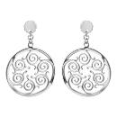Boucles d'oreilles Acier 316 L Rond Motif Tourbillon