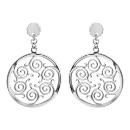 Boucles d'oreilles Acier 316 L Rond Motif Tourbillon