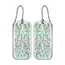 Boucles d'oreilles Acier 316 L Motif Volute Glitter Blanc Scintillant