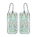 Boucles d'oreilles Acier 316 L Motif Volute Glitter Blanc Scintillant