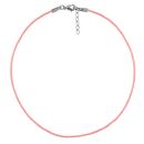 Cordon + Fermoir Acier 316 L 2 mm Rose