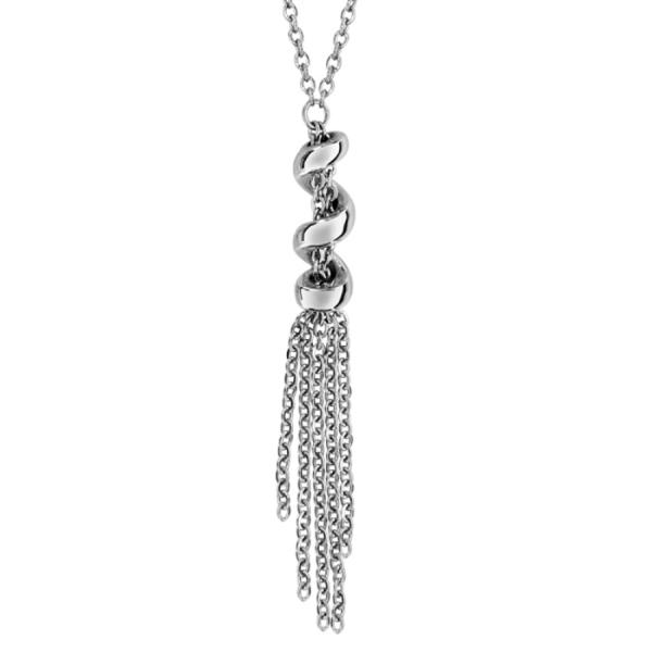 Collier Acier 316 L Pendentif Spirale Multi-Chainettes