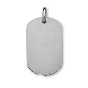 Pendentif Acier 316L Plaque Militaire GI Petit Modèle