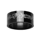 Bague Homme Alliance Acier 316 L Gun Metal Tribal