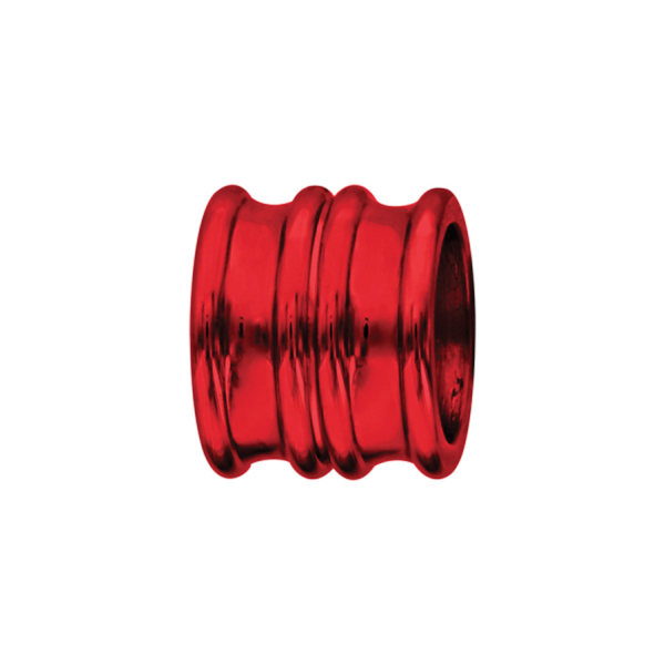 Charms Acier 316L Forme Double Anneau Rouge