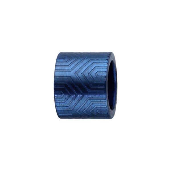 Charms Acier 316L Forme Tube Motif Aztèque Bleu