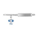 Gourmette Argent 925 Bébé Maille Figaro 3+1 Charms Avion