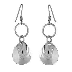 Boucles d'oreilles Argent 925 Pastille Ovale