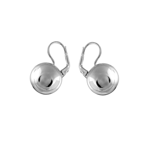 Boucles d'oreilles Argent 925 Dormeuse Boule 14 mm