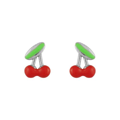 Boucles d'oreilles Argent 925 Enfant Cerise