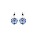 Boucles d'oreilles Argent 925 Pierre Zirconium Rond Bleu