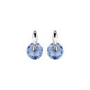 Boucles d'oreilles Argent 925 Pierre Zirconium Rond Bleu