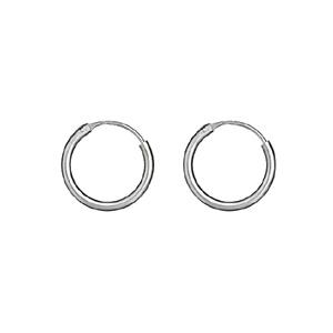 Boucles d'oreilles Argent 925 Créole Tube 2 mm Diam. 20 mm