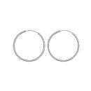 Boucles d'oreilles Argent 925 Créole Tube 2 mm Diam. 45 mm