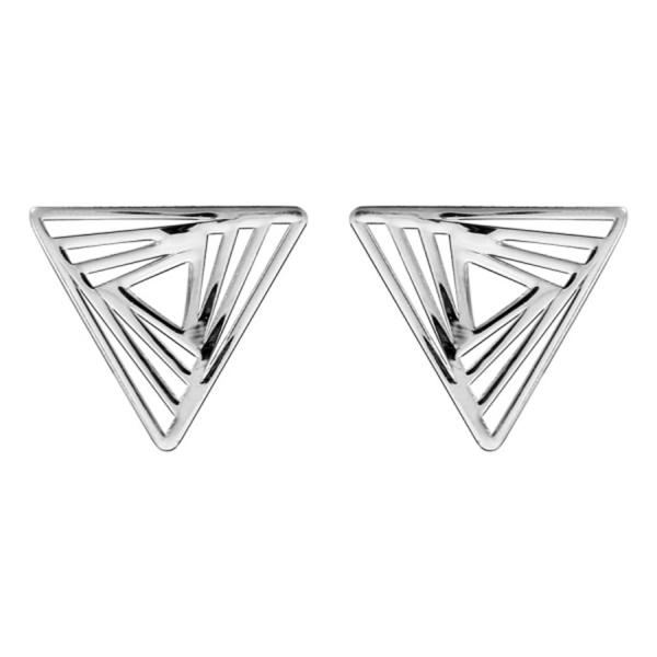 Boucles d'Oreilles Argent 925 Triangle Ajouré