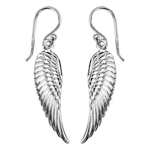 Boucles d'oreilles Argent 925 Pendante Ailes d'Ange 