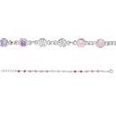 Bracelet  Argent 925 Pierres Ronde Multicolore