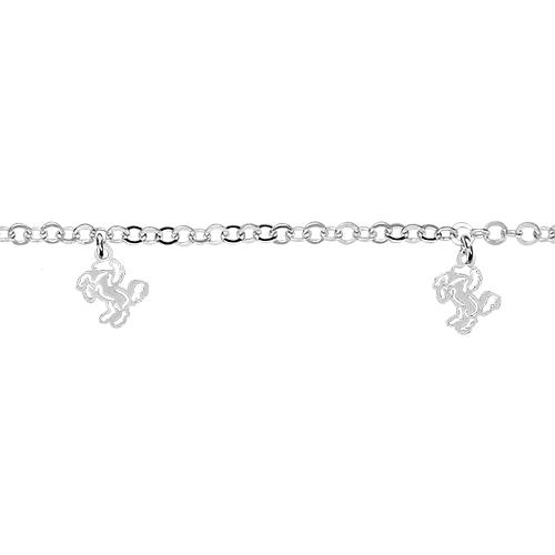 Bracelet Argent 925 5 Pampilles Charms Cheval