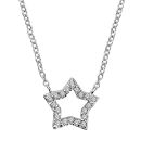 Collier Argent 925 Pendentif Zirconium Etoile Ajourée