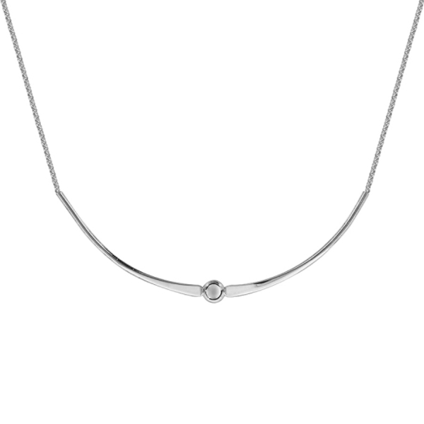 Collier Argent 925 Demi Cercle Cintre avec 1 Boule