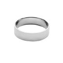 Bague Alliance Argent 925 Ruban 6 mm