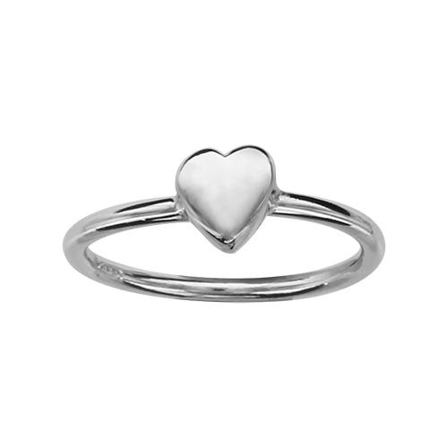 Bague de Phalange Argent 925 Coeur Lisse