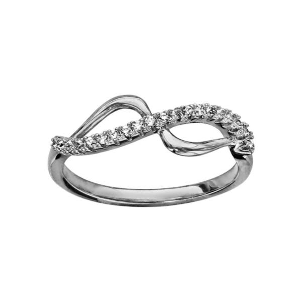 Bague Argent 925 Volute avec Zirconium