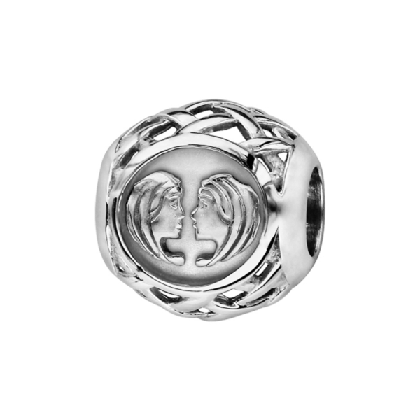 Charms Argent 925 Boule Zodiaque Gémeau