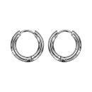 Boucles d'oreilles Acier 316 L Articulées Fil Rond 3 mm Diam. 12 mm