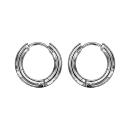 Boucles d'oreilles Acier 316 L Articulées Fil Rond 3 mm Diam. 12 mm