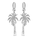 Boucles d'oreilles Acier 316 L Pendante Palmier