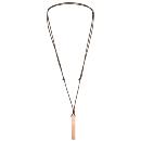 Collier Acier 316 L Satiné Tube Rose Rectanglaire 6 mm Option Gravure