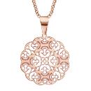 Collier Acier 316 L Pendentif Rond Filigrané Rosé