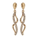 Boucles d'oreilles Plaqué Or Volute avec Zirconium Sertis
