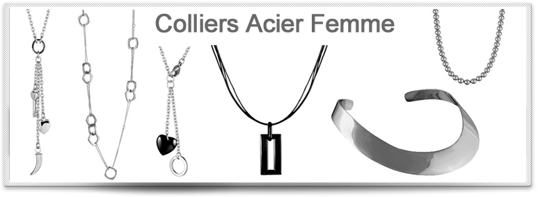 Colliers Acier Femme