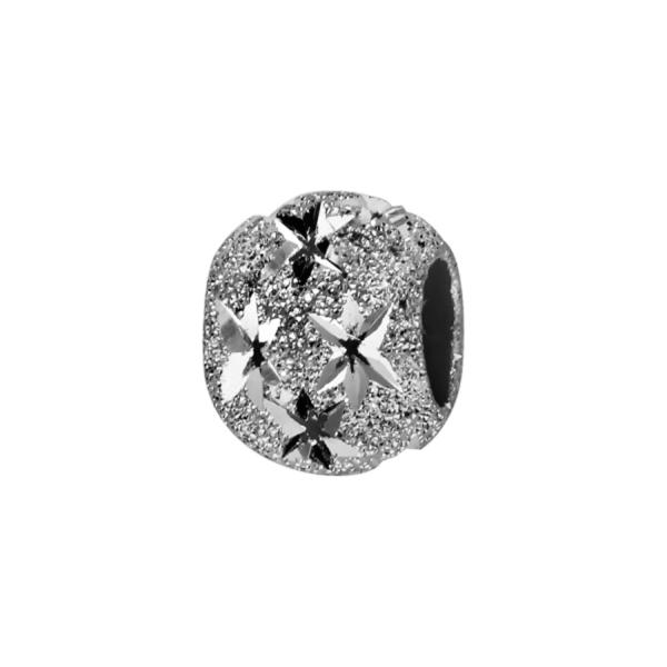 Charms Argent 925 Boule Diamanté Etoilé