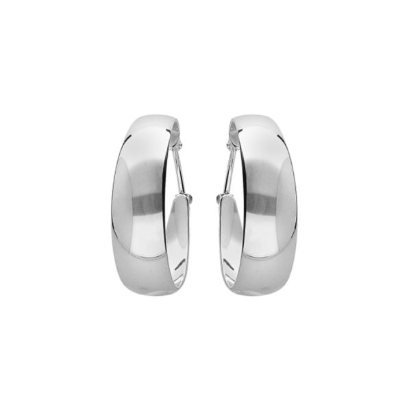 Boucles d'oreilles Argent 925 Créole Lisse 20 mm