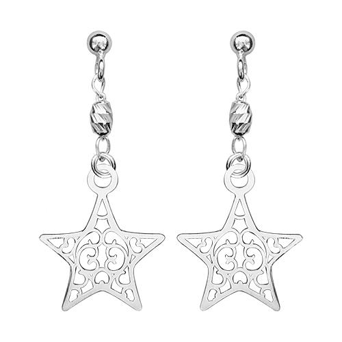 Boucles d'oreilles Argent 925 Etoile Filigranée