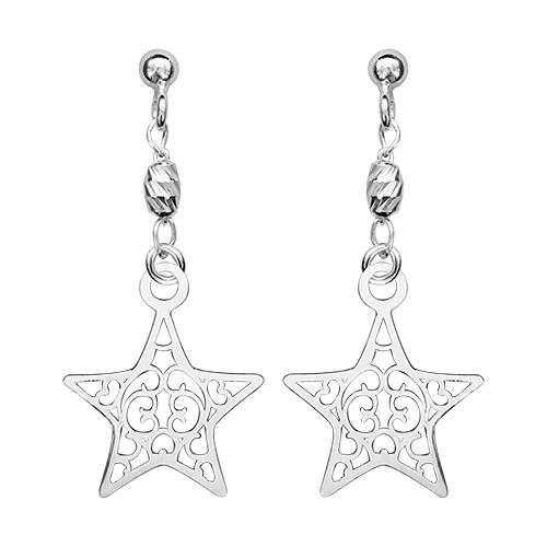 Boucles d'oreilles Argent 925 Etoile Filigranée