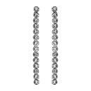 Boucles d'oreilles Argent 925 Pendante Multi Pierres Zirconium Sertis Blanc